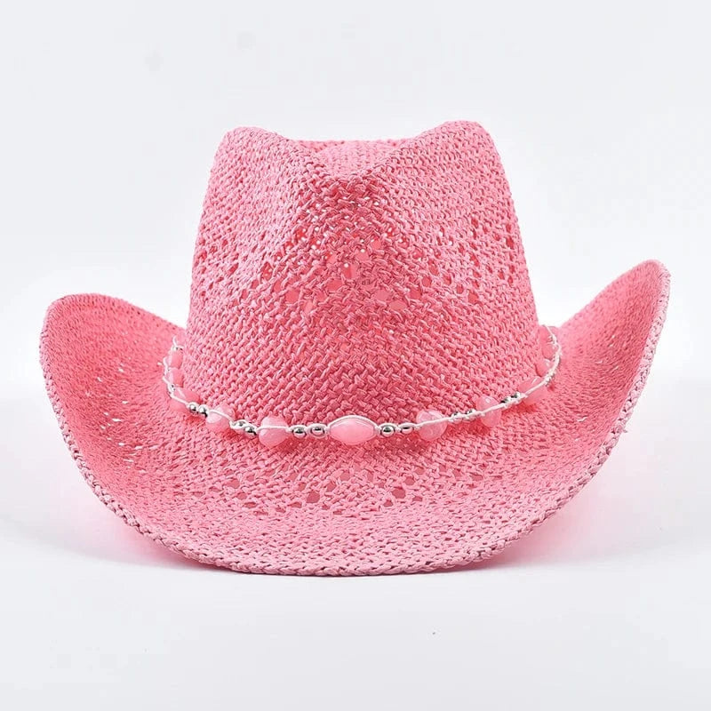 Strå Cowgirlhatt Rosa / One Size
