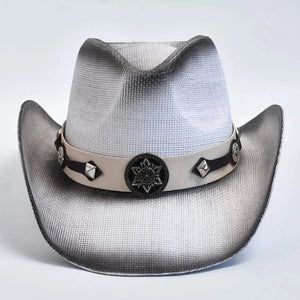 Stråcowboyhatt Herr Vit / One Size