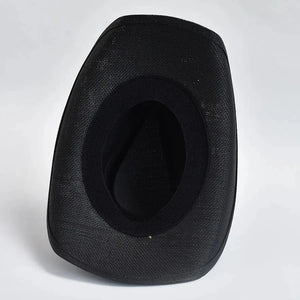 Stråcowboyhatt med Broderad Rem