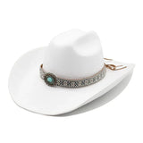 Cowboyhatt dam Vit / 57-59cm