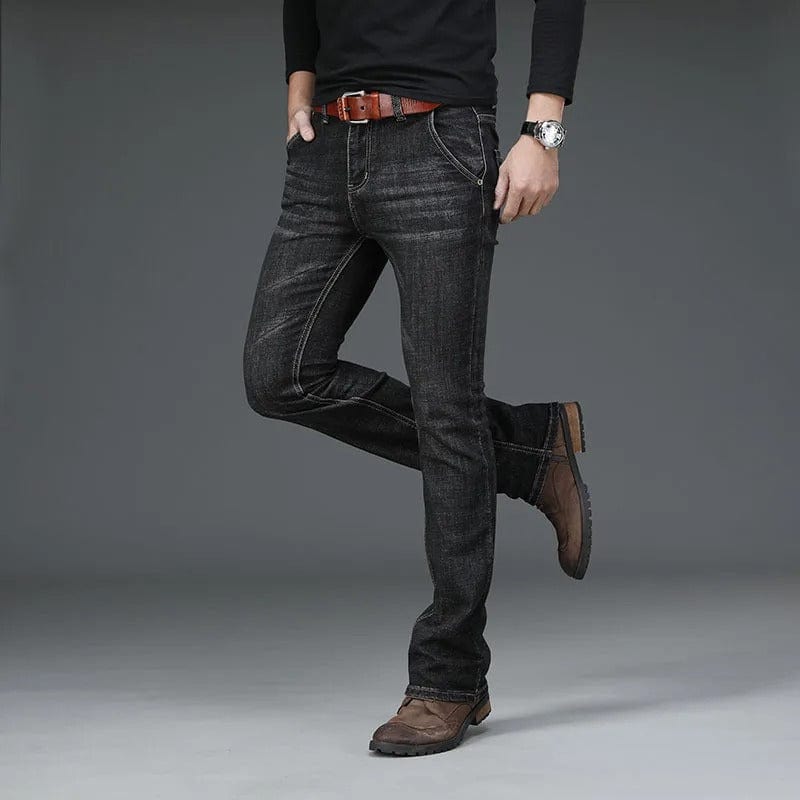Svarta bootcut jeans herr