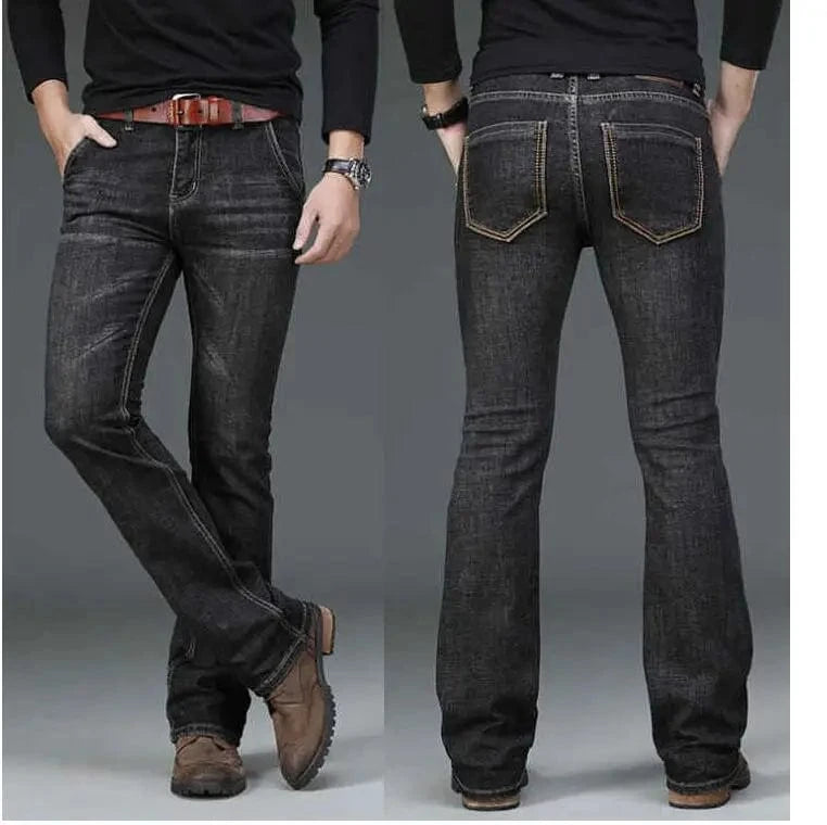 Svarta bootcut jeans herr
