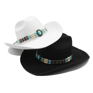 Ull Cowboyhatt med pärlband