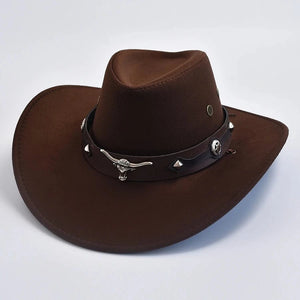Ullfilt cowboyhatt Kaffe / 56-58cm