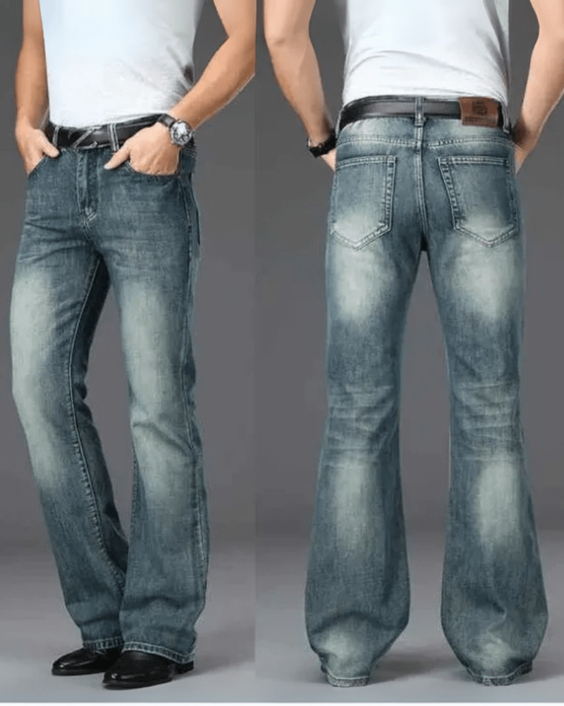 Utsvängda jeans herr