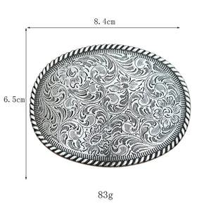 Växtmönster Bältesspänne Oval Design