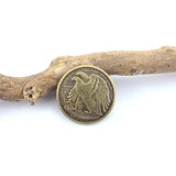 Vintage Concho i Zinklegering med Präglat Mönster och Skruvfäste Guld B