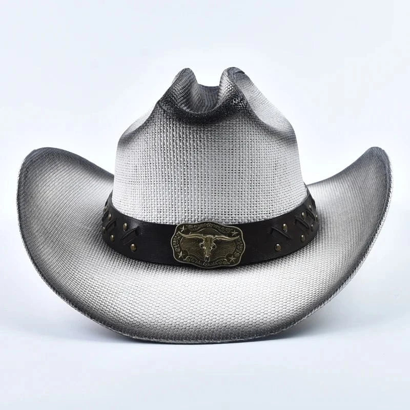 Vintage Cowboyhatt Vit / 58cm