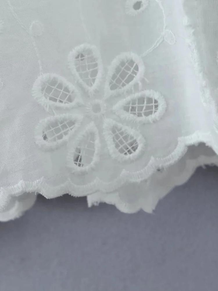 Vit klänning broderi anglaise
