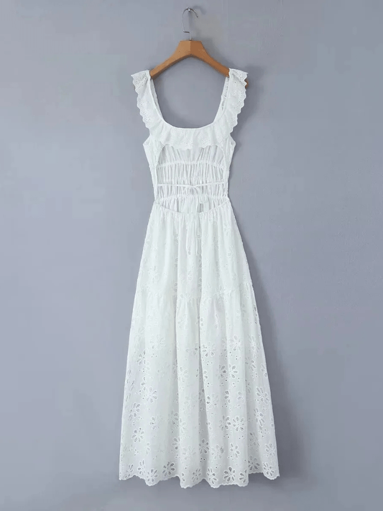 Vit klänning broderi anglaise