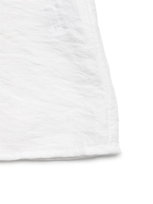Vit romantisk blus med plisserade detaljer