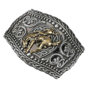 Western Bältesspänne i Metall med Präglad Design