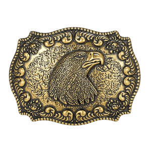 Western Bältesspännen Antik Guld Motiv Örn