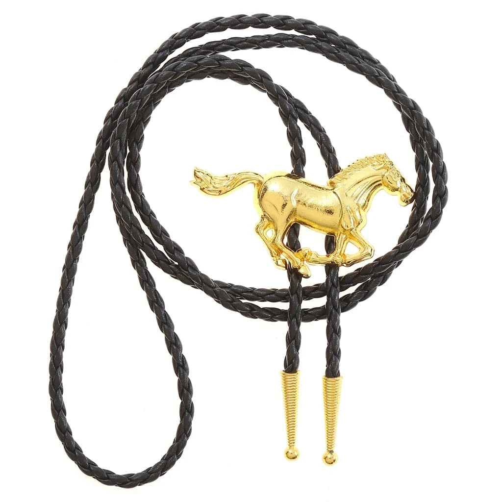 Western Bolo Tie med galopperande häst