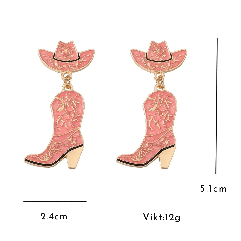 Western boot örhängen