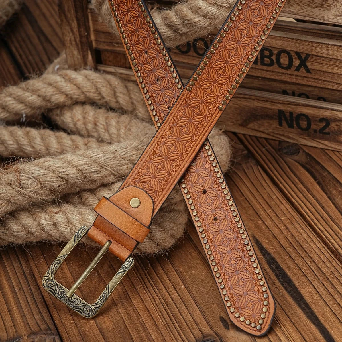 Western Cowboy Läderbälte