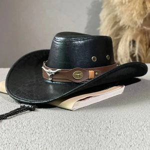 Western Cowboyhatt Oxhuvud Svart 2 / 56-58cm