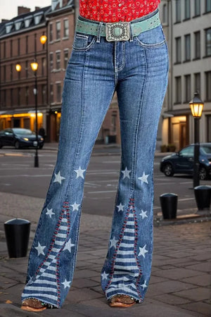Western jeans dam Blå / S
