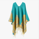 Western poncho Stjärna blå / One Size