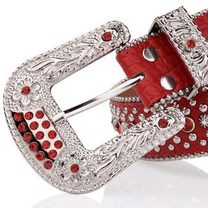 Westernbälte med glittriga rhinestones