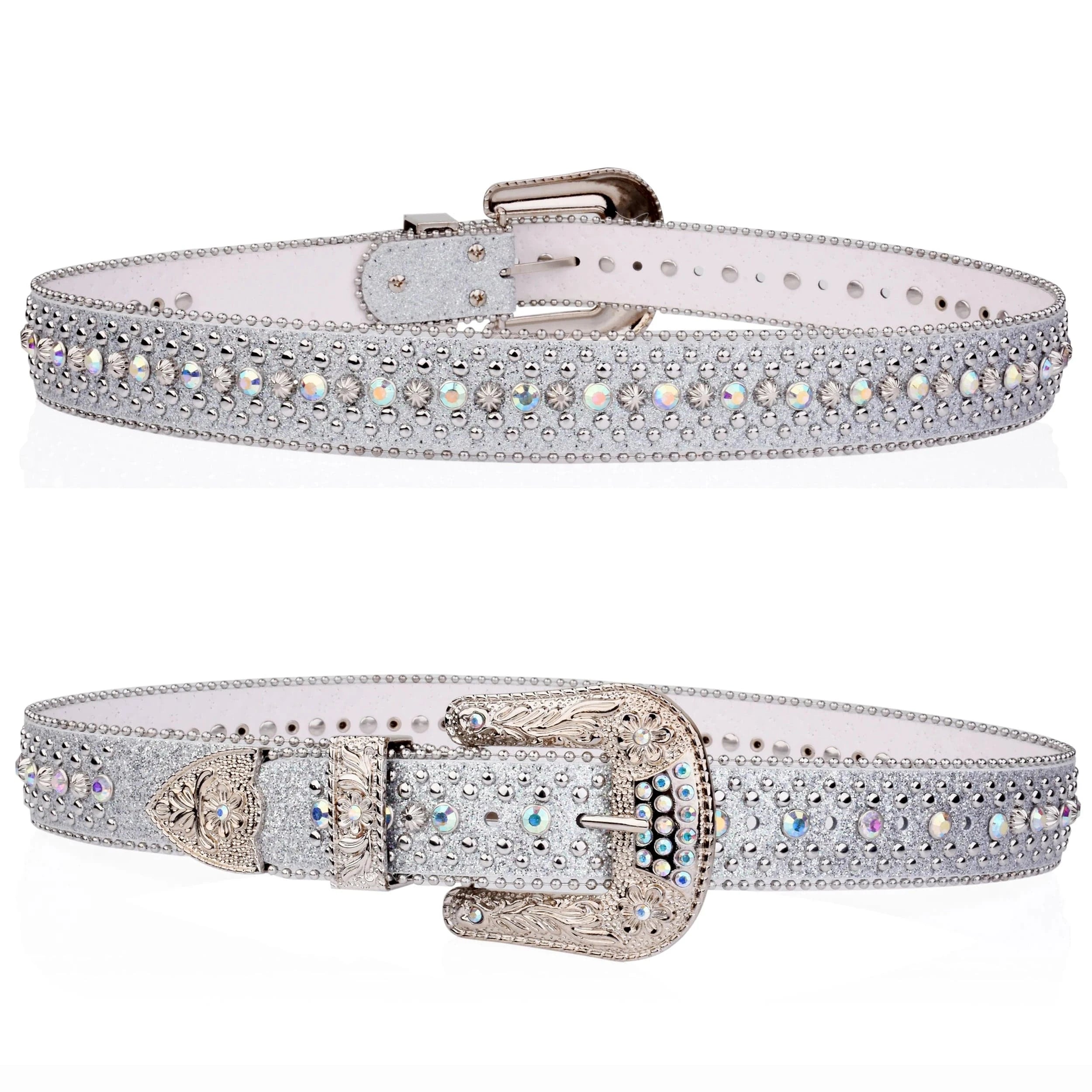 Westernbälte med glittriga rhinestones