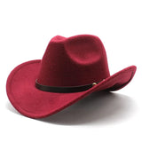 Westernhatt filt Vinröd / 56-58cm