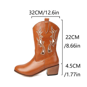 Cowgirl Boots med Utskärningar